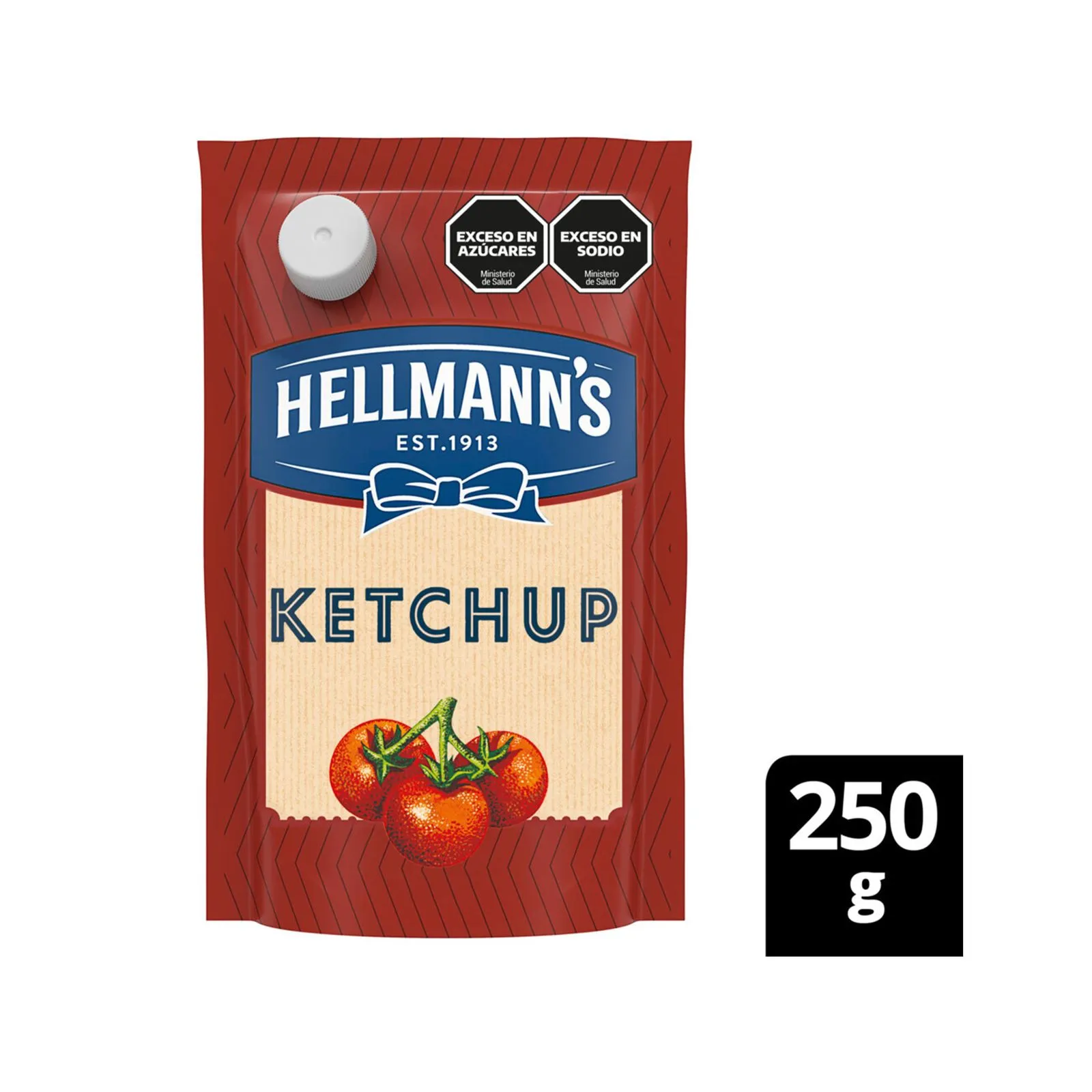 Ketchup Hellmanns regular doypack 250 g. x 48 unidades