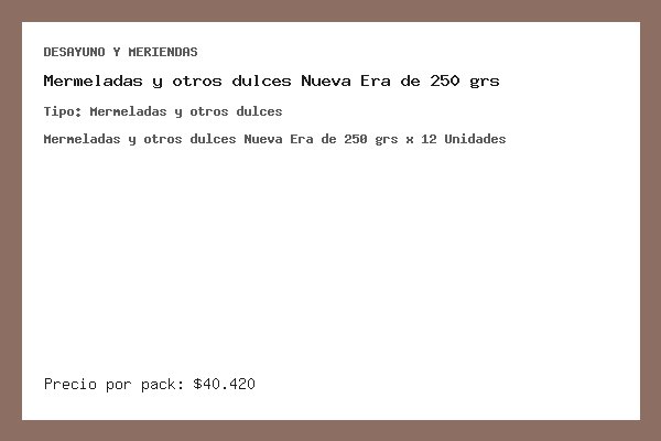 Pescado y mariscos Nueva Era de 6 unidades x 11 Unidades